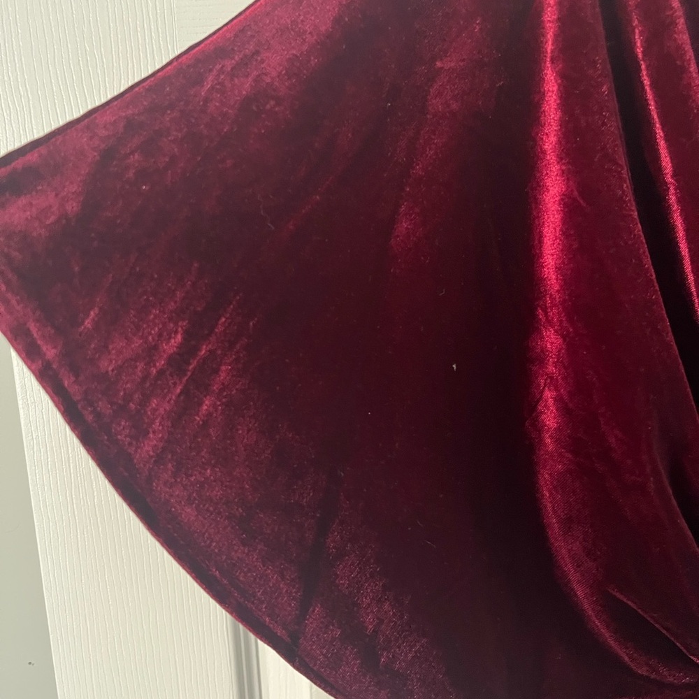 Petal & Pup Rich Burgundy Velvet Gown - Picture 4 of 4